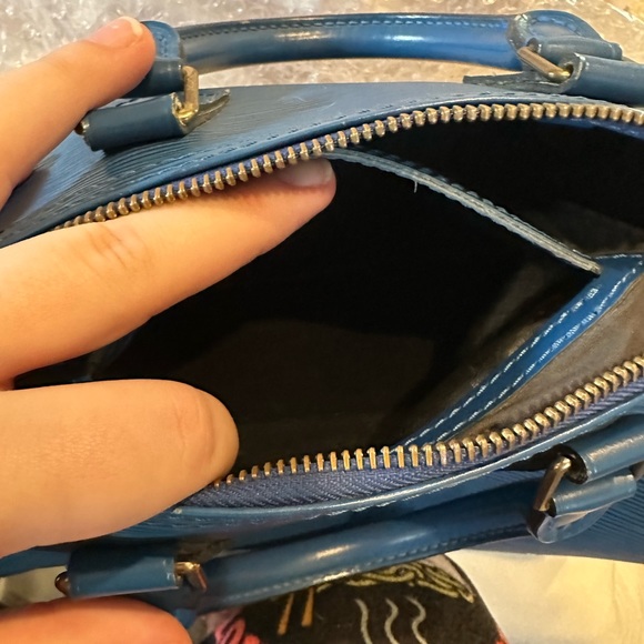 Louis Vuitton Speedy 25 Bag Handbag Epi Toledo Blue - Picture 4 of 15